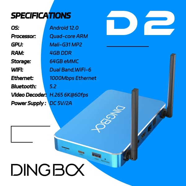 dingbox-d2-specifications