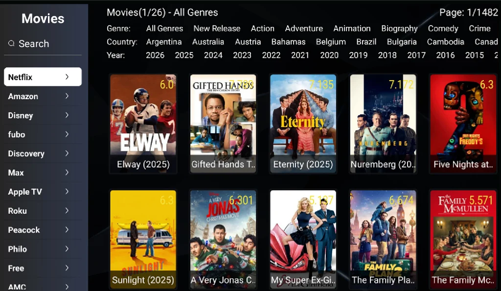 blue vod movie library:1482 titles