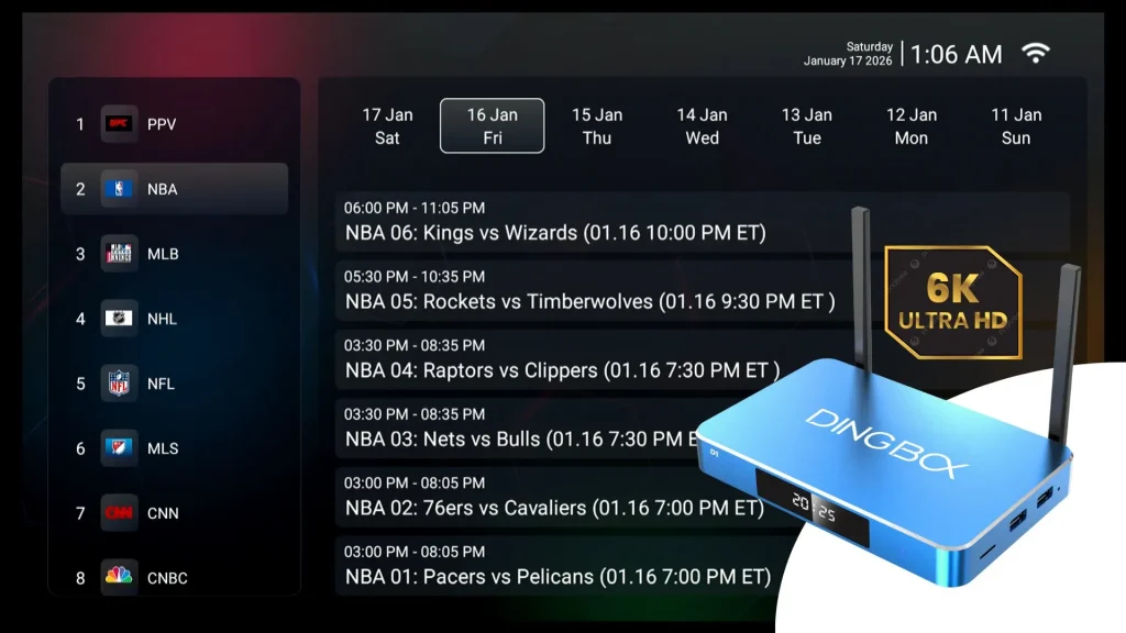 free sports streaming box 5 